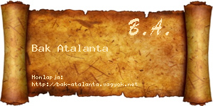 Bak Atalanta névjegykártya